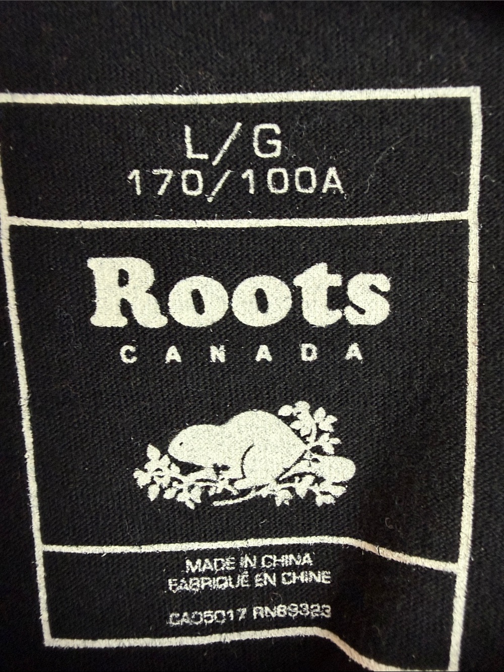 Roots Canada Athletic Goods Logo Long Sleeve Tee Black 100% Cotton Size Large - Picture 6 of 12
